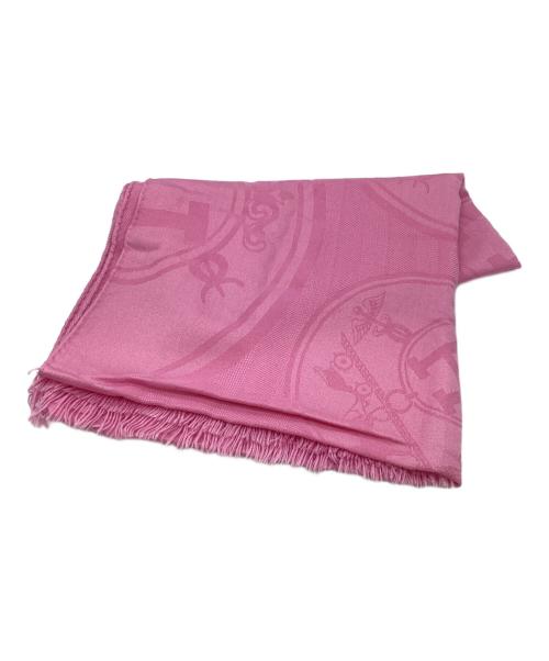 HERMES（エルメス）HERMES (エルメス) カシミヤシルクストール ピンクの古着・服飾アイテム