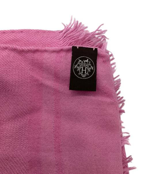 HERMES（エルメス）HERMES (エルメス) カシミヤシルクストール ピンクの古着・服飾アイテム
