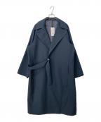 PUBLIC TOKYOパブリックトウキョウ）の古着「含浸ウールギャバオーバータイロッケンコート」｜ネイビー