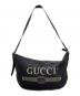 GUCCI (グッチ) ハーフムーン ホーボー ヴィンテージロゴショルダーバッグ ブラック：75000円