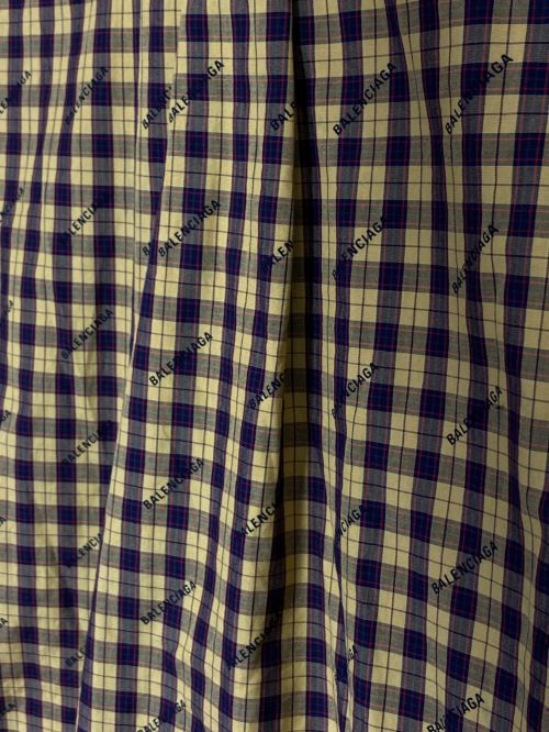 BALENCIAGA（バレンシアガ）BALENCIAGA (バレンシアガ) チェックフーデッドシャツ イエロー サイズ:36の古着・服飾アイテム