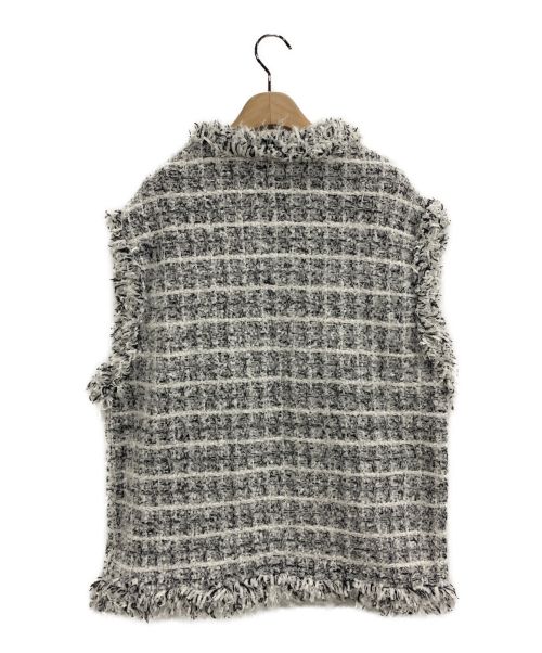 UNITED ARROWS（ユナイテッドアローズ）UNITED ARROWS (ユナイテッドアローズ) ミックスチェック ツイードニットベスト ホワイト サイズ:-の古着・服飾アイテム