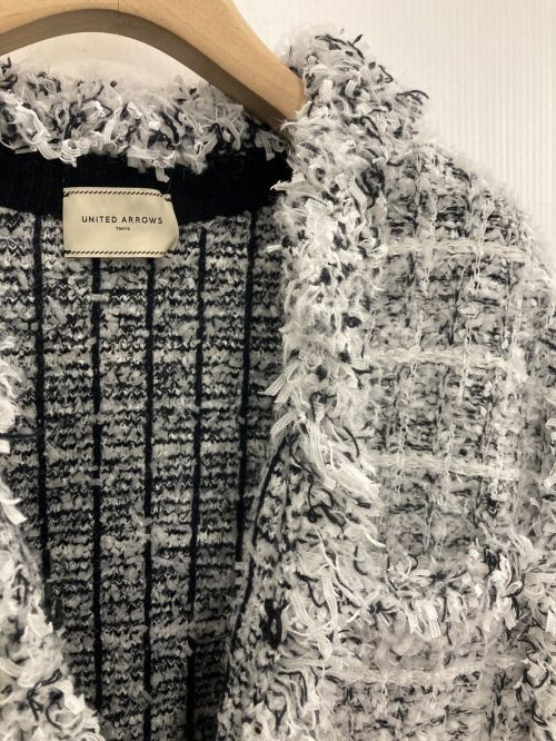 UNITED ARROWS（ユナイテッドアローズ）UNITED ARROWS (ユナイテッドアローズ) ミックスチェック ツイードニットベスト ホワイト サイズ:-の古着・服飾アイテム