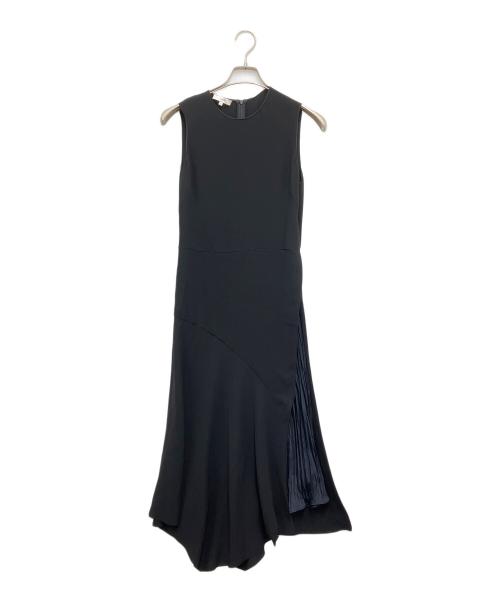 VINCE（ヴィンス）VINCE (ヴィンス) アシンメトリーノースリーブワンピース ブラックの古着・服飾アイテム