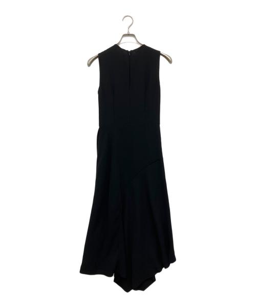 VINCE（ヴィンス）VINCE (ヴィンス) アシンメトリーノースリーブワンピース ブラックの古着・服飾アイテム