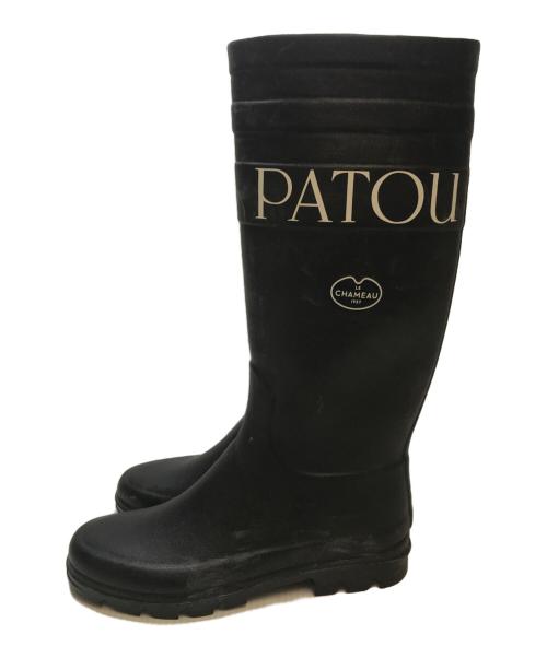 patou（パトゥ）patou (パトゥ) レインブーツ ブラック サイズ:40の古着・服飾アイテム