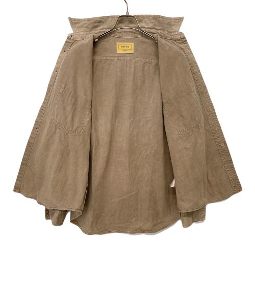 seven by seven（セブンバイセブン）seven by seven (セブンバイセブン) WORK SHIRTS -Garment dyed- ブラウン サイズ:Mの古着・服飾アイテム
