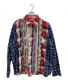 Rebuild by Needles（リビルドバイニードルス）の古着「シャツ」｜レッド×ネイビー