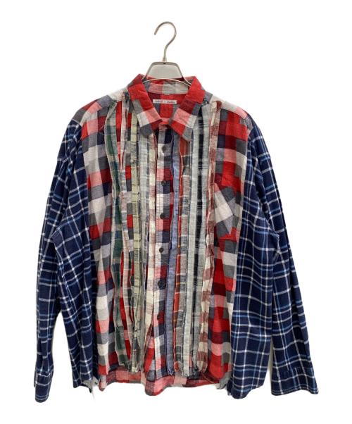 Rebuild by Needles（リビルドバイニードルス）Rebuild by Needles (リビルドバイニードルス) シャツ レッド×ネイビー サイズ:不明の古着・服飾アイテム