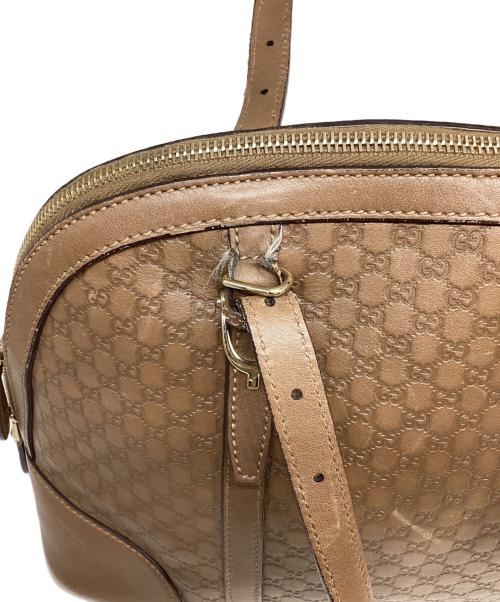 GUCCI（グッチ）GUCCI (グッチ) マイクログッチシマ ハンドバッグ ブラウンの古着・服飾アイテム