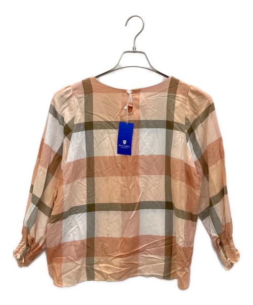 BLUE LABEL CRESTBRIDGE（ブルーレーベルクレストブリッジ）BLUE LABEL CRESTBRIDGE (ブルーレーベルクレストブリッジ) チェックブラウス ピンク サイズ:SIZE38 未使用品の古着・服飾アイテム
