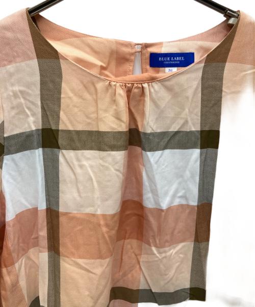 BLUE LABEL CRESTBRIDGE（ブルーレーベルクレストブリッジ）BLUE LABEL CRESTBRIDGE (ブルーレーベルクレストブリッジ) チェックブラウス ピンク サイズ:SIZE38 未使用品の古着・服飾アイテム