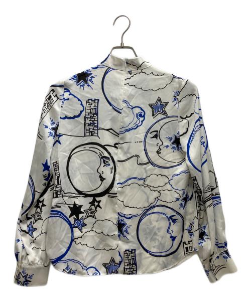 wb（ダブルビー）wb (ダブルビー) プリントブラウス ホワイト サイズ:38 未使用品の古着・服飾アイテム