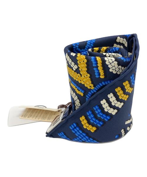 HERMES（エルメス）HERMES (エルメス) カレ45 KELLY EN PERLES ネイビー 未使用品の古着・服飾アイテム