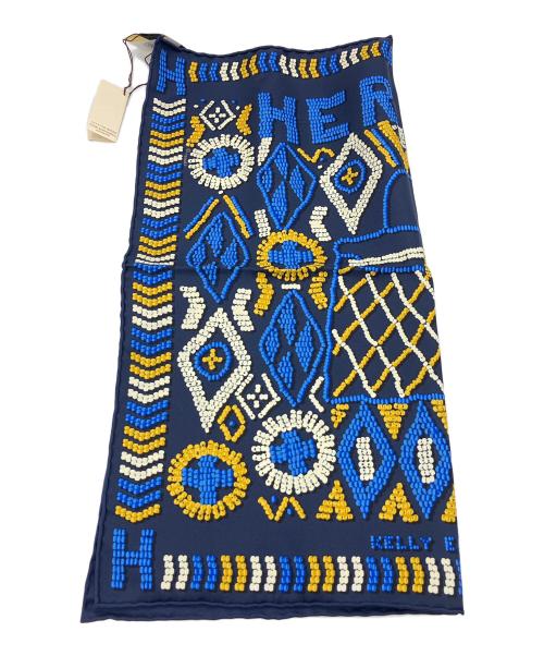 HERMES（エルメス）HERMES (エルメス) カレ45 KELLY EN PERLES ネイビー 未使用品の古着・服飾アイテム