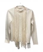 JIL SANDERジルサンダー）の古着「Sweater with detachable fringes」｜ホワイト
