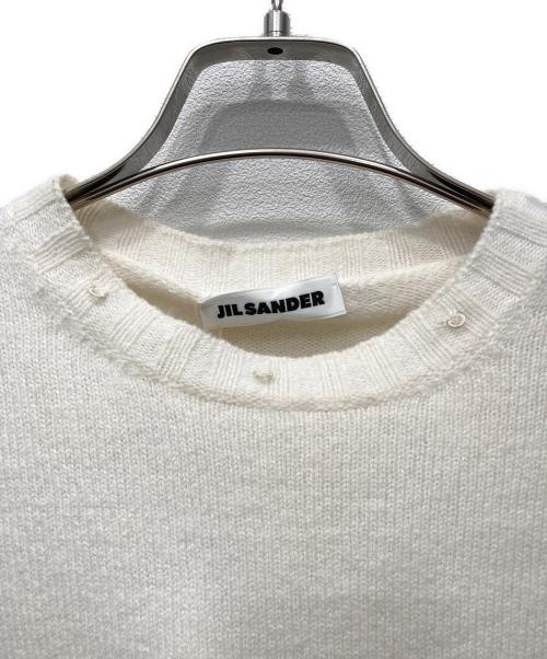 JIL SANDER（ジルサンダー）JIL SANDER (ジルサンダー) Sweater with detachable fringes ホワイト サイズ:34の古着・服飾アイテム