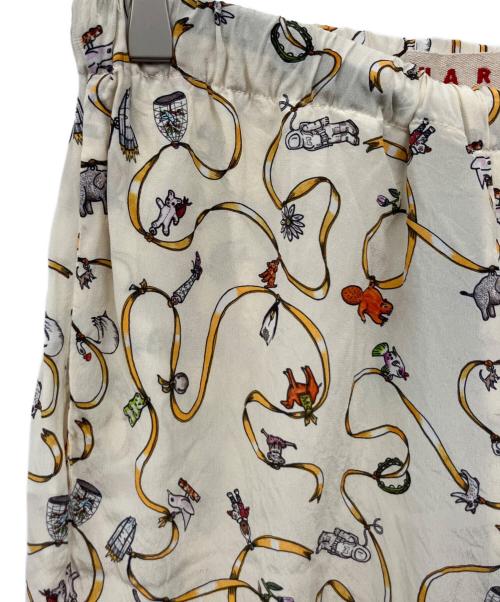 MARNI（マルニ）MARNI (マルニ) Frank Navin (フランクナヴィン) シルクテーパードパンツ アイボリー サイズ:42の古着・服飾アイテム
