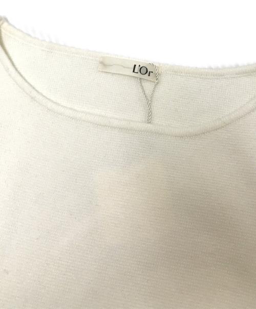L'Or（ロル）L'Or (ロル) Balloon Sleeve Knit Dress ホワイト サイズ:Fの古着・服飾アイテム