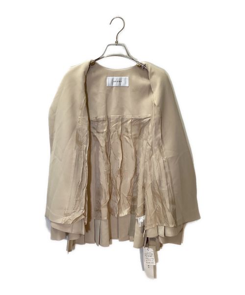 ADORE（アドーア）ADORE (アドーア) ポリエステルジョーゼットジャケット ベージュ サイズ:38 未使用品の古着・服飾アイテム