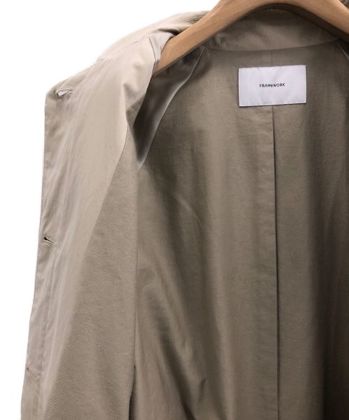 FRAMeWORK（フレームワーク）FRAMeWORK (フレームワーク) ステンカラートレンチコート ベージュ サイズ:36の古着・服飾アイテム