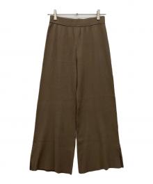 theory luxe（セオリーリュクス）の古着「リブニットパンツ」｜ブラウン
