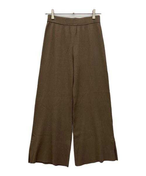 theory luxe（セオリーリュクス）theory luxe (セオリーリュクス) リブニットパンツ ブラウン サイズ:38の古着・服飾アイテム