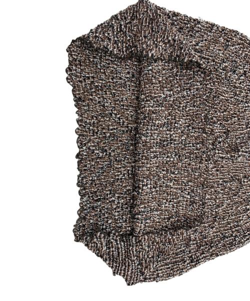 Gemini（ジェミニ）Gemini (ジェミニ) 2WAYシャーリングチェックスカート ブラウン サイズ:FREEの古着・服飾アイテム