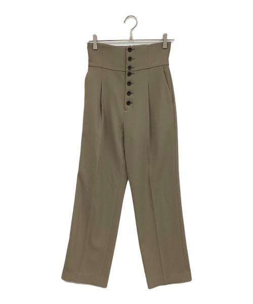 Noble（ノーブル）Noble (ノーブル) フロントオープンスラックスパンツ ベージュ サイズ:34の古着・服飾アイテム