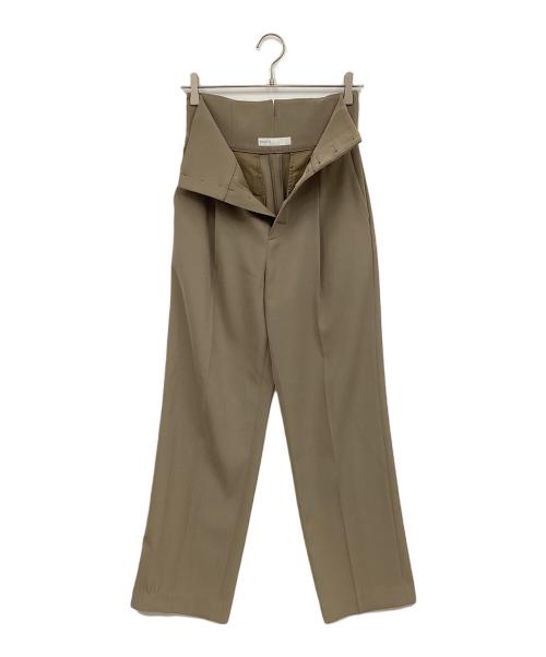 Noble（ノーブル）Noble (ノーブル) フロントオープンスラックスパンツ ベージュ サイズ:34の古着・服飾アイテム