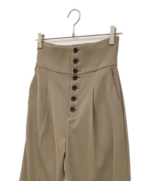 Noble（ノーブル）Noble (ノーブル) フロントオープンスラックスパンツ ベージュ サイズ:34の古着・服飾アイテム