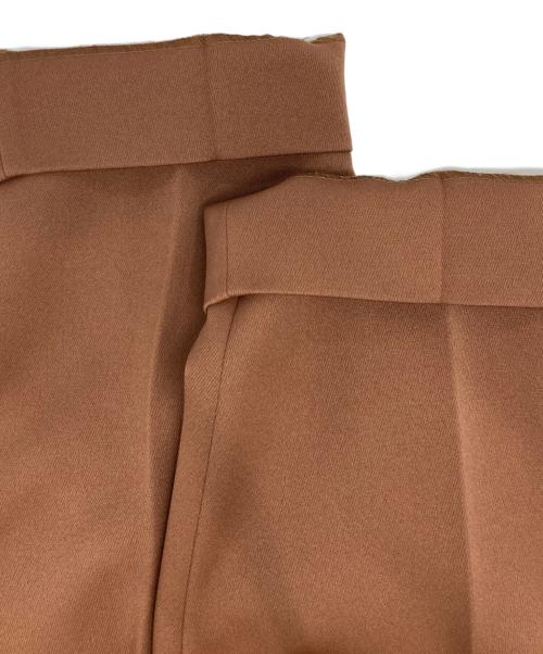 TOMORROW LAND（トゥモローランド）TOMORROW LAND (トゥモローランド) ポリエステルアセテート サイドアジャスターパンツ ブラウン サイズ:Mの古着・服飾アイテム