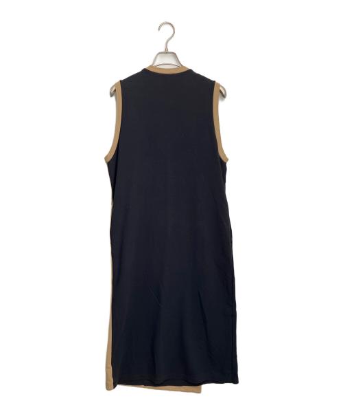 HYKE（ハイク）HYKE (ハイク) NO-SLV DRESS(ノースリーブドレス) ベージュ×ネイビー サイズ:2の古着・服飾アイテム