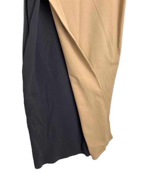 HYKE（ハイク）HYKE (ハイク) NO-SLV DRESS(ノースリーブドレス) ベージュ×ネイビー サイズ:2の古着・服飾アイテム