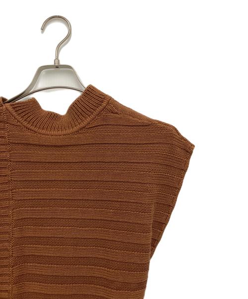 MARNI（マルニ）MARNI (マルニ) バッククロスノースリーブニット ブラウン サイズ:40の古着・服飾アイテム