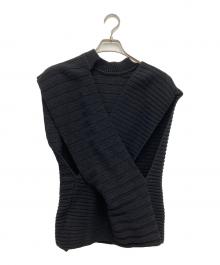 MARNI（マルニ）の古着「バッククロスノースリーブニット」｜ブラック