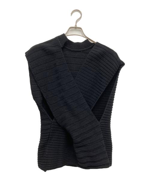 MARNI（マルニ）MARNI (マルニ) バッククロスノースリーブニット ブラック サイズ:40の古着・服飾アイテム