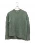 CINOH（チノ）の古着「CI WOOL ASYMMETRIC HEM CREW NECK KNIT/ウールクルーネックニット」｜グリーン
