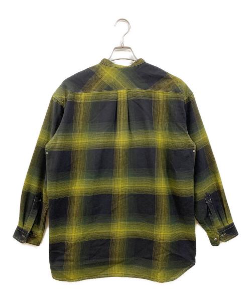 and wander（アンドワンダー）and wander (アンドワンダー) thermonel check pullover shirt グリーン サイズ:Sの古着・服飾アイテム