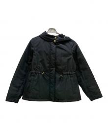 BLUE LABEL CRESTBRIDGE（ブルーレーベルクレストブリッジ）の古着「マットタフタダウンコート」｜ブラック