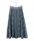 Hysteric Glamourヒステリックグラマー）の古着「SKULL SNAKE フレアデニムスカート」