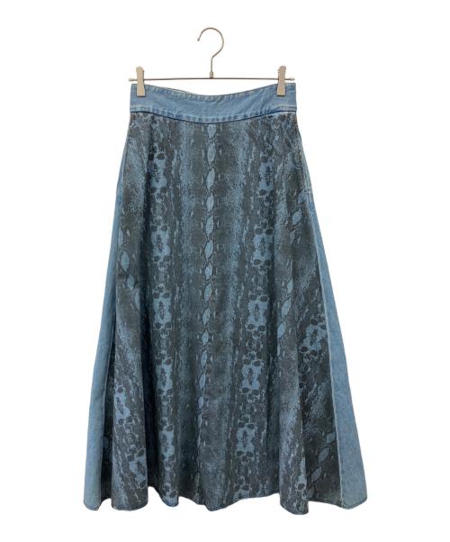 Hysteric Glamour（ヒステリックグラマー）Hysteric Glamour (ヒステリックグラマー) SKULL SNAKE フレアデニムスカート サイズ:Mの古着・服飾アイテム
