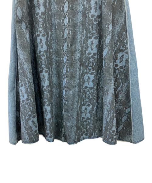Hysteric Glamour（ヒステリックグラマー）Hysteric Glamour (ヒステリックグラマー) SKULL SNAKE フレアデニムスカート サイズ:Mの古着・服飾アイテム
