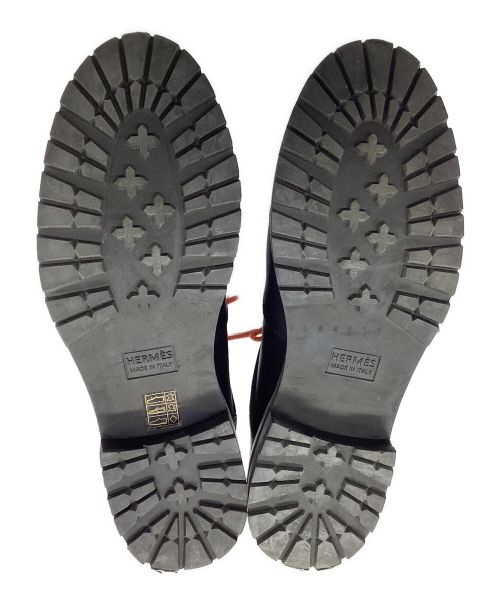 HERMES（エルメス）HERMES (エルメス) レザーマウンテンブーツ ブラック サイズ:SIZE 41 1/2の古着・服飾アイテム