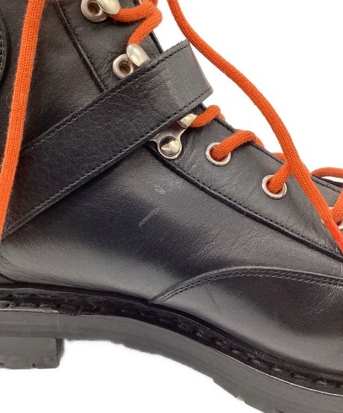 HERMES（エルメス）HERMES (エルメス) レザーマウンテンブーツ ブラック サイズ:SIZE 41 1/2の古着・服飾アイテム