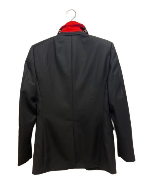 BURBERRY（バーバリー）BURBERRY (バーバリー) レイヤードテーラードジャケット ブラック×レッド サイズ:44の古着・服飾アイテム