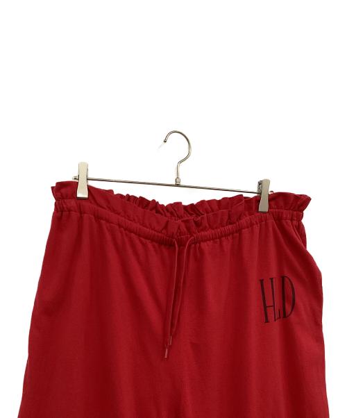 holiday（ホリデー）holiday (ホリデー) SUPER FINE DRY RUFFLE BAGGY PANTS レッド サイズ:ONE SIZEの古着・服飾アイテム