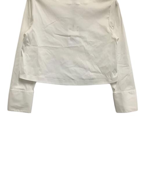 theory（セオリー）theory (セオリー) ボートネックブラウス Cotton Shirting Boat NK VOL SH ホワイト サイズ:S 未使用品の古着・服飾アイテム