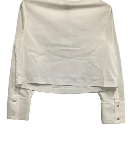 theory（セオリー）theory (セオリー) ボートネックブラウス Cotton Shirting Boat NK VOL SH ホワイト サイズ:S 未使用品の古着・服飾アイテム