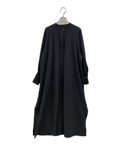 Audrey and John Wad（オードリーアンドジョンワッド）Audrey and John Wad (オードリーアンドジョンワッド) AUDREY AND JOHN WAD リブ付ラグランスリーブロングワンピース ブラック サイズ:FREEの古着・服飾アイテム